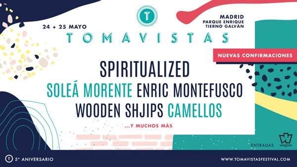 Anuncio nuevas confirmaciones Festival Tomavistas 2019