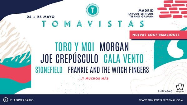 Nuevas confirmaciones Tomavistas Festival 2019